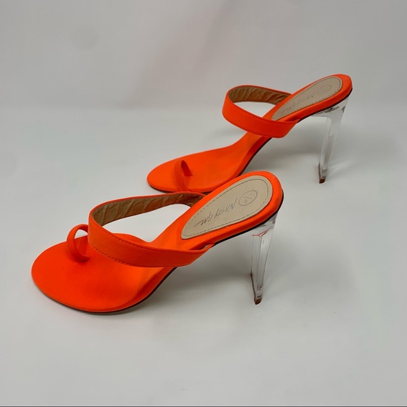 Nasty Gal Bright Orange High Heel Sandals - Picture 16 of 16